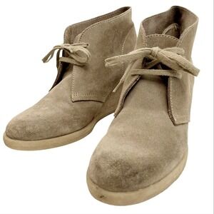 J. Crew Macalister wedge heel chukka ankle boots size 8 Suede tan retro preppy